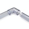 FORMUFIT F03490E-UV Elbow PVC Fitting, Furniture Grade, 90 Degree, 3/4" Size, Clear-1
