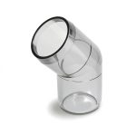 FORMUFIT F11445E-UV Elbow PVC Fitting, Furniture Grade, 45 Degree, 1-1/4" Size, Clear-0