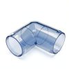FORMUFIT F03490E-UV Elbow PVC Fitting, Furniture Grade, 90 Degree, 3/4" Size, Clear-0