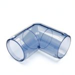 FORMUFIT F03490E-UV Elbow PVC Fitting, Furniture Grade, 90 Degree, 3/4" Size, Clear-0
