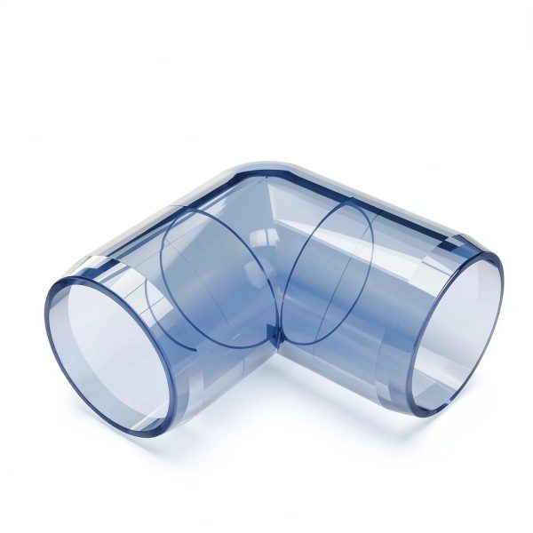 FORMUFIT F03490E-UV Elbow PVC Fitting, Furniture Grade, 90 Degree, 3/4" Size, Clear-0