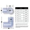 FORMUFIT F03490E-UV Elbow PVC Fitting, Furniture Grade, 90 Degree, 3/4" Size, Clear-2