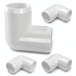 FORMUFIT 90 Degree Elbow PVC Fitting - Grade, 2" White Pack of 4-0