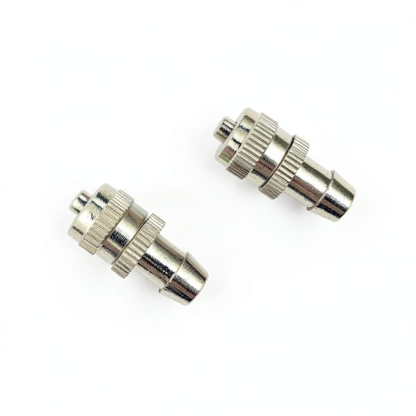 Metal Male Luer Lock Syringe Fitting to 8mm or 5/16" Barb Hose (2 Units)-2
