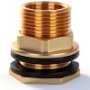 Female 1/2" NPT and Male 3/4" MHT Water Tank Connector FASSME Brass-0