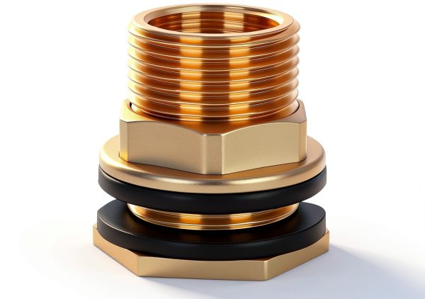 Female 1/2" NPT and Male 3/4" MHT Water Tank Connector FASSME Brass-0