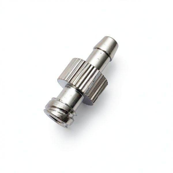 Metal Female Luer Lock Syringe Fitting to 5mm or 3/16" Barb Hose (2 Units)-1