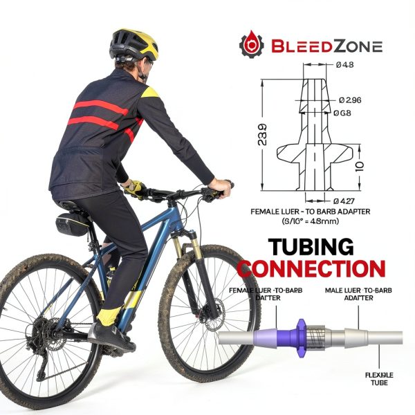 BleedZone Female Luer Lock Connector 10 Pack PP 3/16" Hose Barb-3