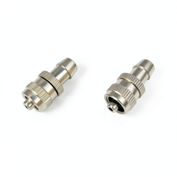 Metal Male Luer Lock Syringe Fitting to 8mm or 5/16" Barb Hose (2 Units)-1