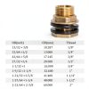 Female 1/2" NPT and Male 3/4" MHT Water Tank Connector FASSME Brass-2